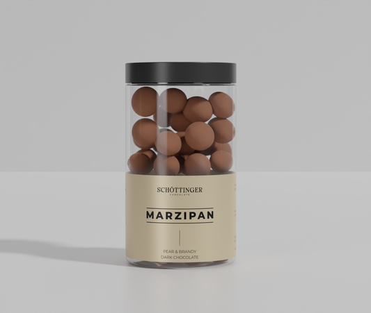 Marzipan Päron konjak & Mörk choklad 250g